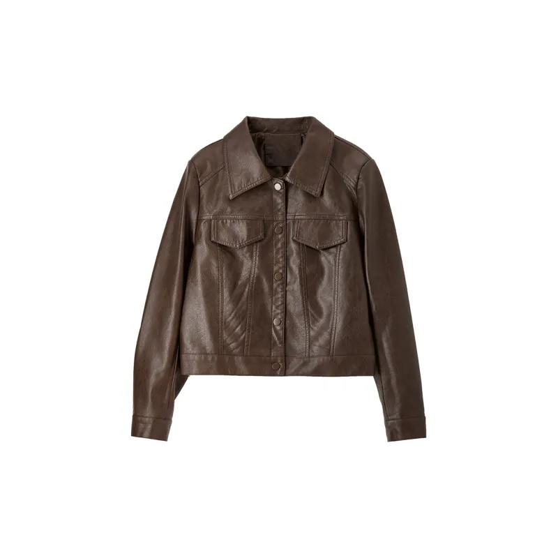 SENTUBILA Leather Jacket Women's-0