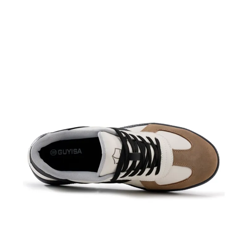 Blue Gull Shield Comfort Shoes Trendy German Army Trainers Impact Resistant Low Top Outdoor Shoes Men's White Black-3