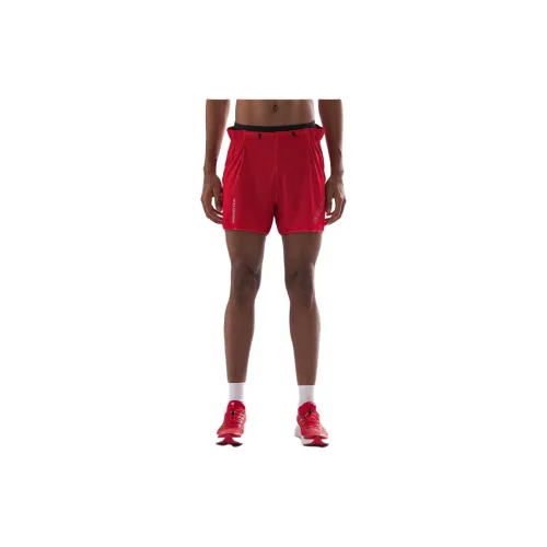 SALOMON SENSE AERO 5 Sports Shorts Men Fire Red