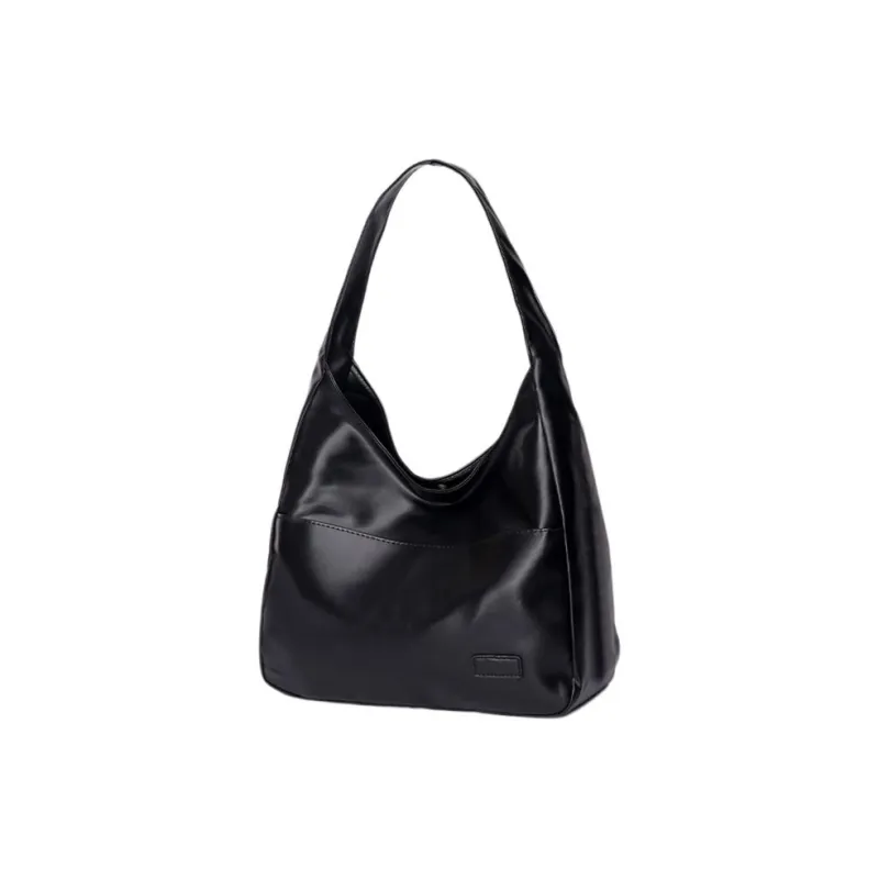 Carksky PU Shoulder Bag Women's Brown/Black/White-5