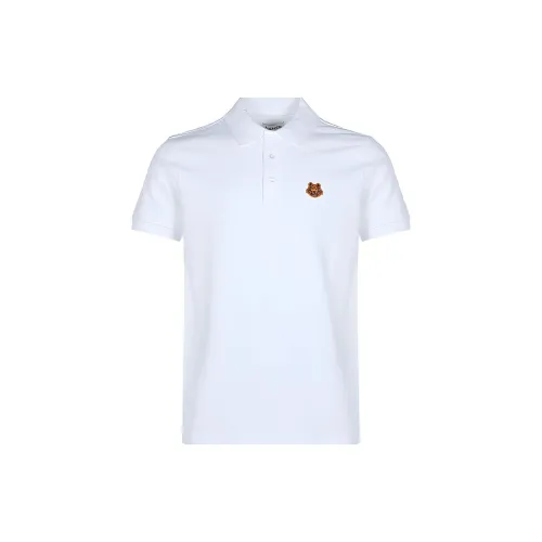 KENZO Classic Tiger Head Polo Shirts Men White