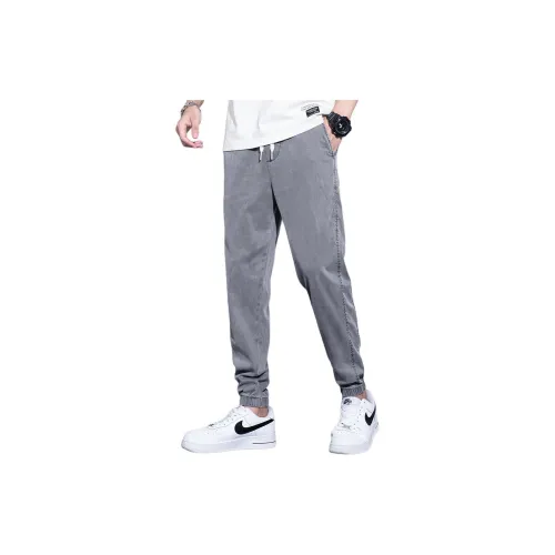 Tonlion Casual Pants Men Light Gray