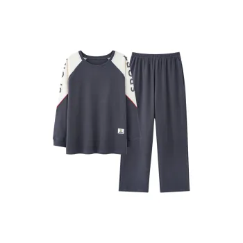 GANGSHA Pajama Set Women's Navy Blue