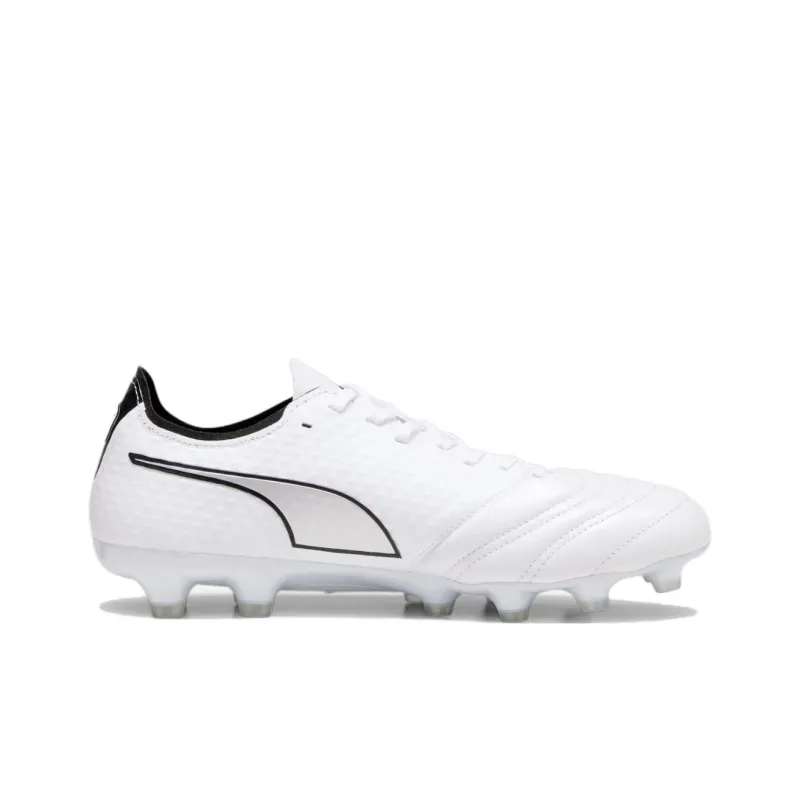 PUMA King Mirai AG Short Rubber Studs HG Short Rubber Studs Anti Slip Wear Resistant Soccer Shoes Men's White-1