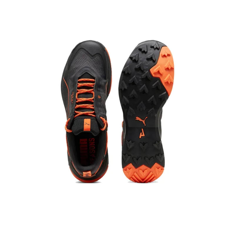PUMA Explore Nitro Wear resistant And Waterproof Low Top Trekking Shoes Men's Black Orange-3