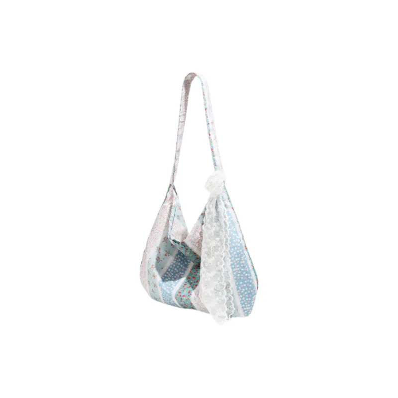 HACIN Canvas Shoulder Bag Women's Blue-1