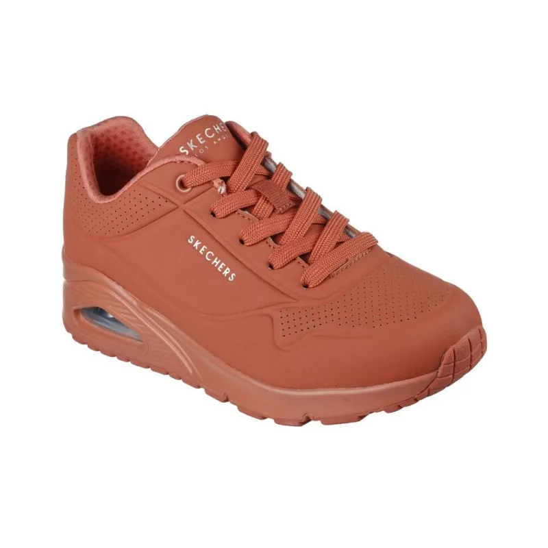 Skechers Uno Anti-Slip Wear-Resistant Low-Top Casual Shoes Women's Orange Red-3