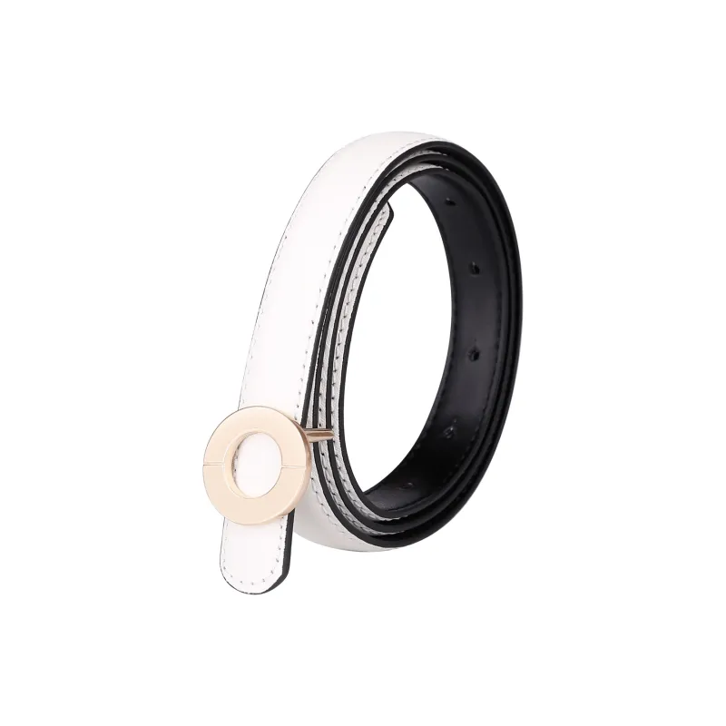Jaylen Oos Vintage Soft Comfortable With A Luxurious Feel Top Grain Cow Leather Leather Belts Women's Black Width  2cm-6