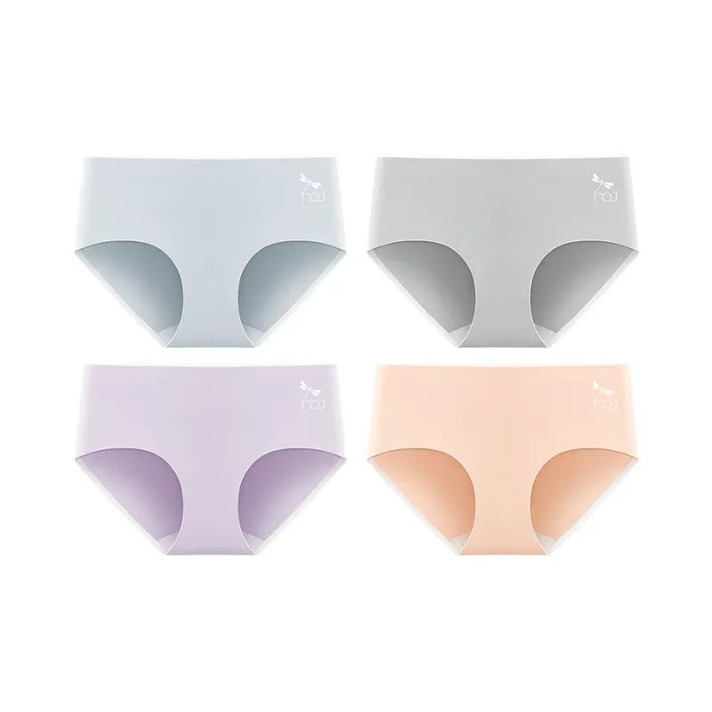 RED DRAGONFLY 60S Combed Cotton Seamless Underpants Women's Gift Box Set Of 4-9