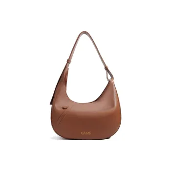 BOB ORE BLUE COLLECTION Cow Leather Hobo Bag Handbag Shoulder Bag Medium Size Women's Caramel