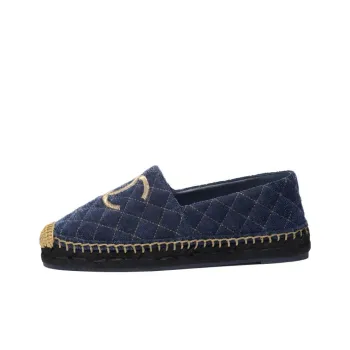 CHANEL Casual Single Shoes Women's Blue