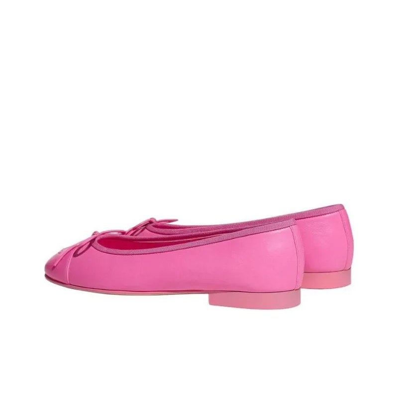 CHANEL Flat Shoes Women's Neon Pink-3