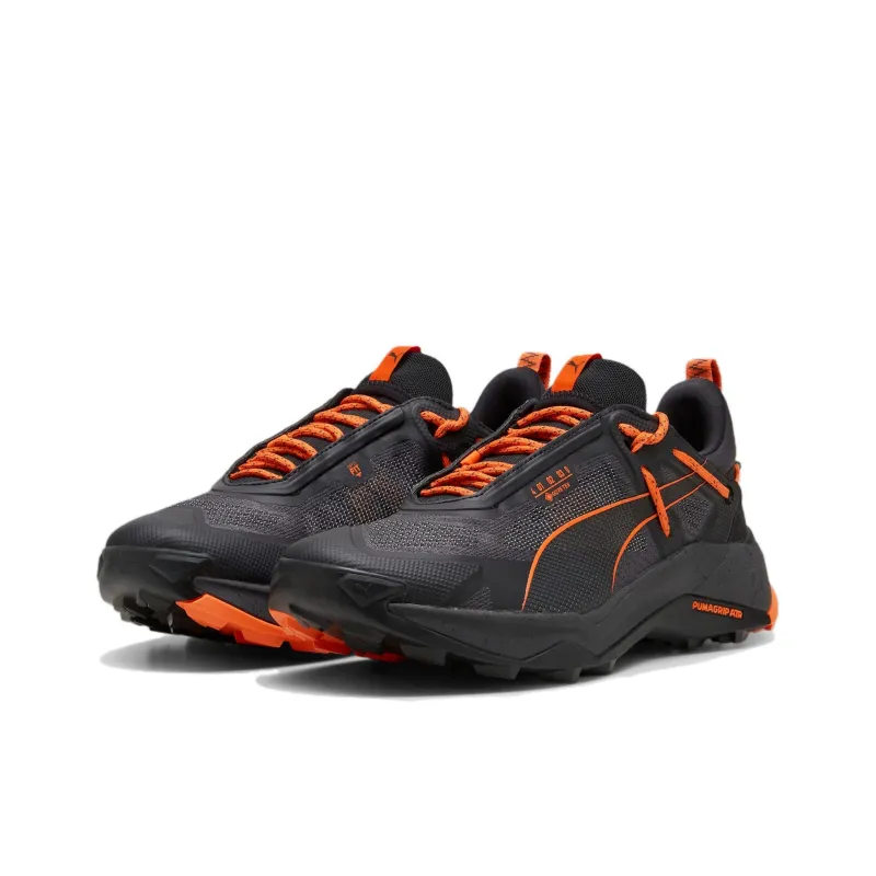 PUMA Explore Nitro Wear resistant And Waterproof Low Top Trekking Shoes Men's Black Orange-2