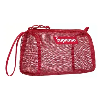 Supreme Spring/Summer 2020 Collection Nylon Makeup Bag, Storage Bag, Toiletry Bag Regular Unisex Red
