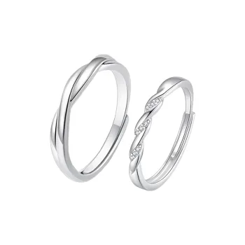 MAGICPOLE Zircon Rings Unisex Silver