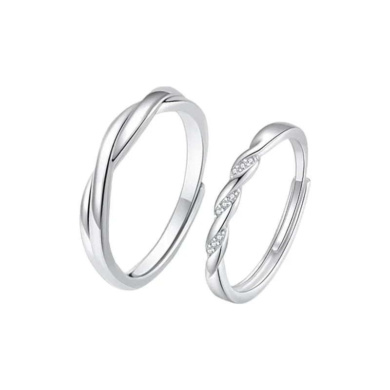 MAGICPOLE Zircon Rings Unisex Silver-0