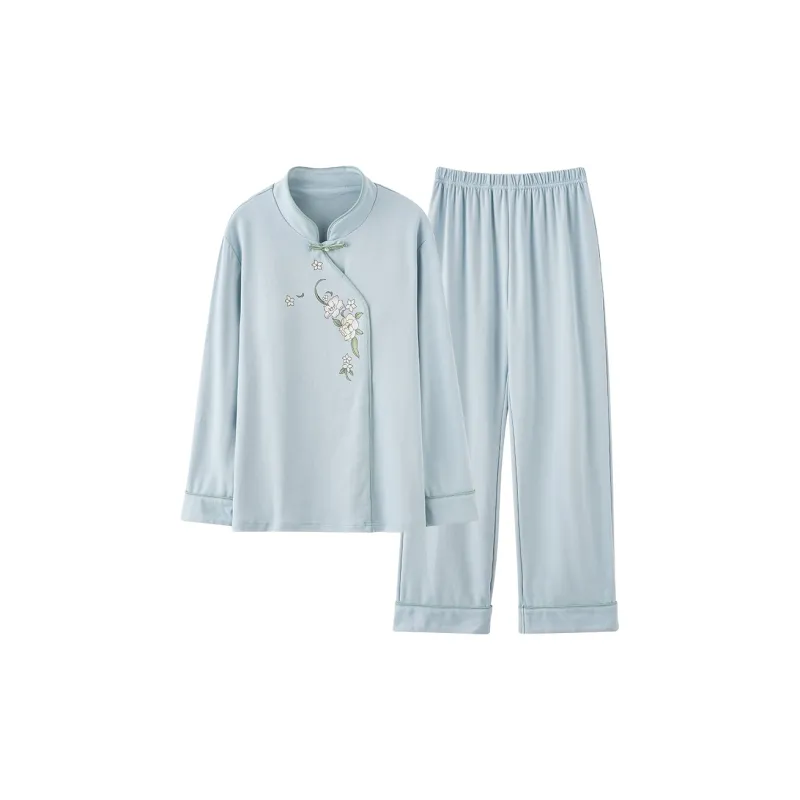 Sleeping Beauty Pajama Set Women's Blue-0