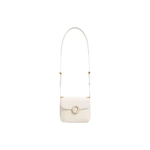 BOB ORE BLUE COLLECTION Cow Leather Box Bag Crossbody Bag Shoulder Bag Medium Size Women's Ecru