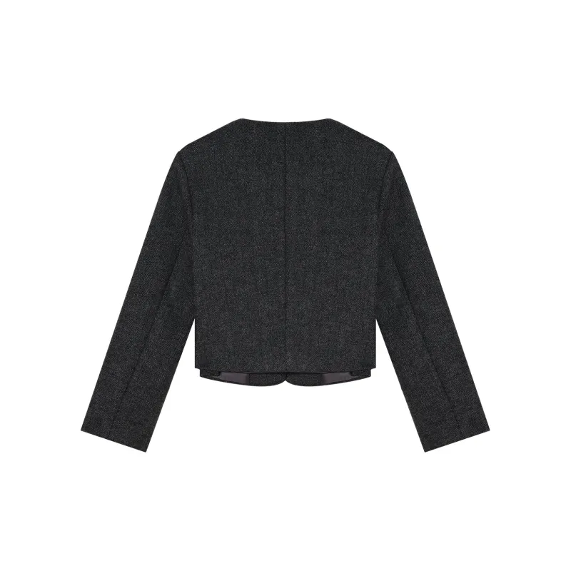 THE SEA LIFE Cropped Coat Women's Premium Gray-1