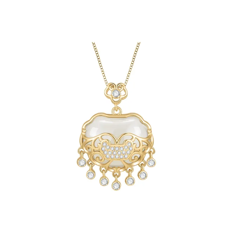 MAMADESHOUHU Chalcedony Jade Necklaces Women's-0