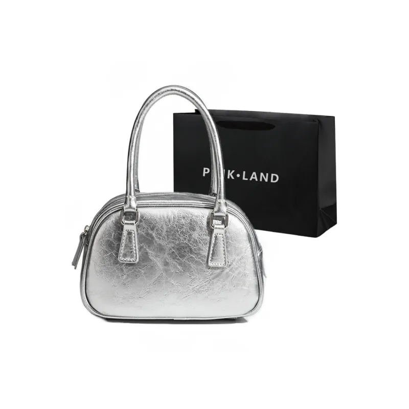 PINK·LAND PU Shoulder Bag Crossbody Bag Handbag Regular Women's Silver/Pink/Yellow-0