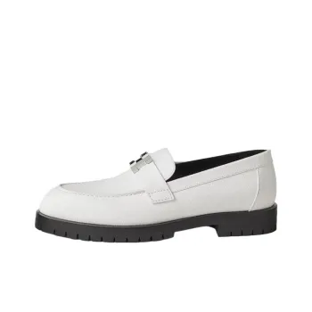 HERMES Faubourg Loafers Women's White