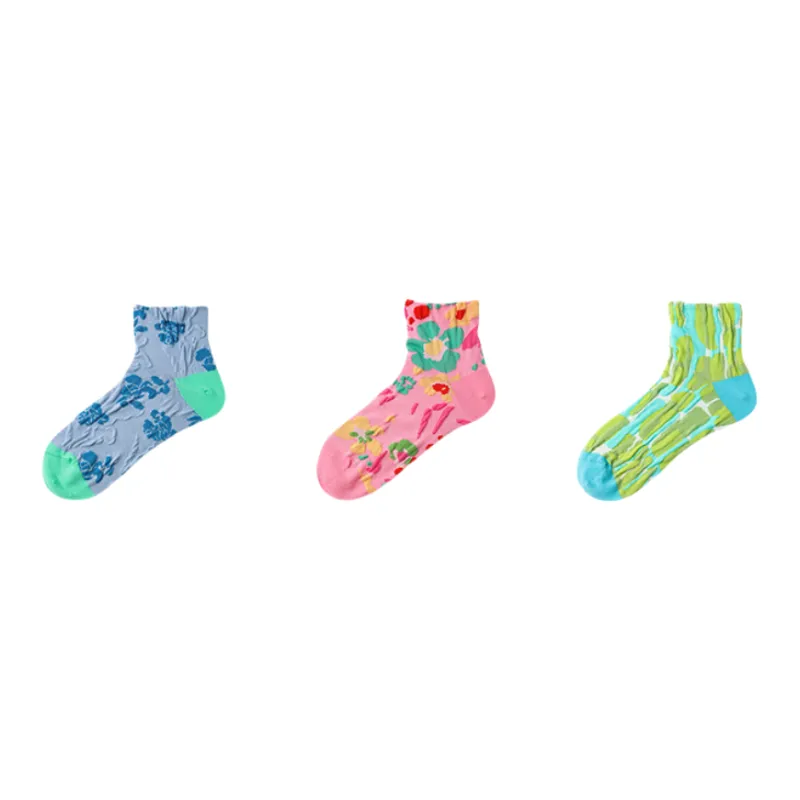 Vine Color Ankle Socks Women's 3 Pack-11