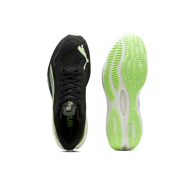 PUMA Velocity Nitro 3 Anti Slip Wear Resistant Low Top Casual Running Shoes Men's Black Green-3