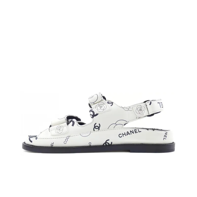 CHANEL Beach Sandals Women's White-0