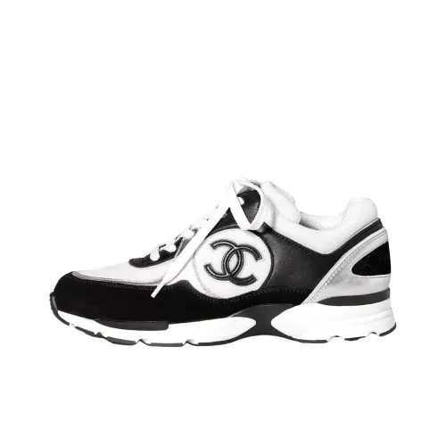 CHANEL Casual Shoes Men Low-Top Black/White