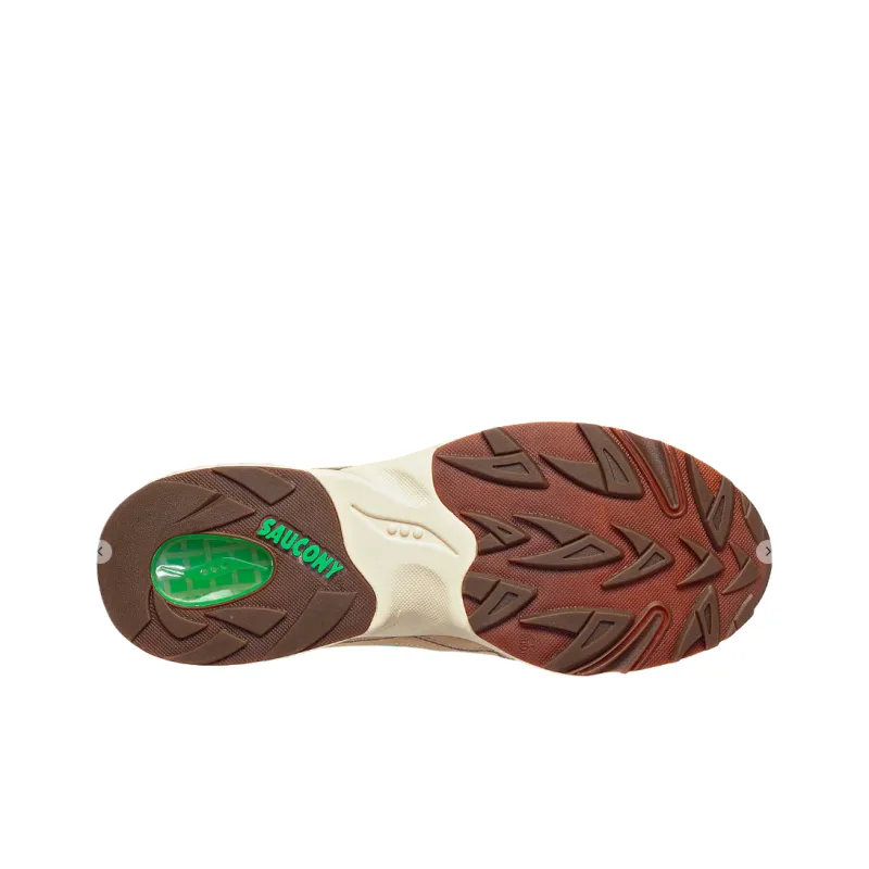 Saucony Slip Resistant Low Top Casual Shoes Unisex Brown Green-4
