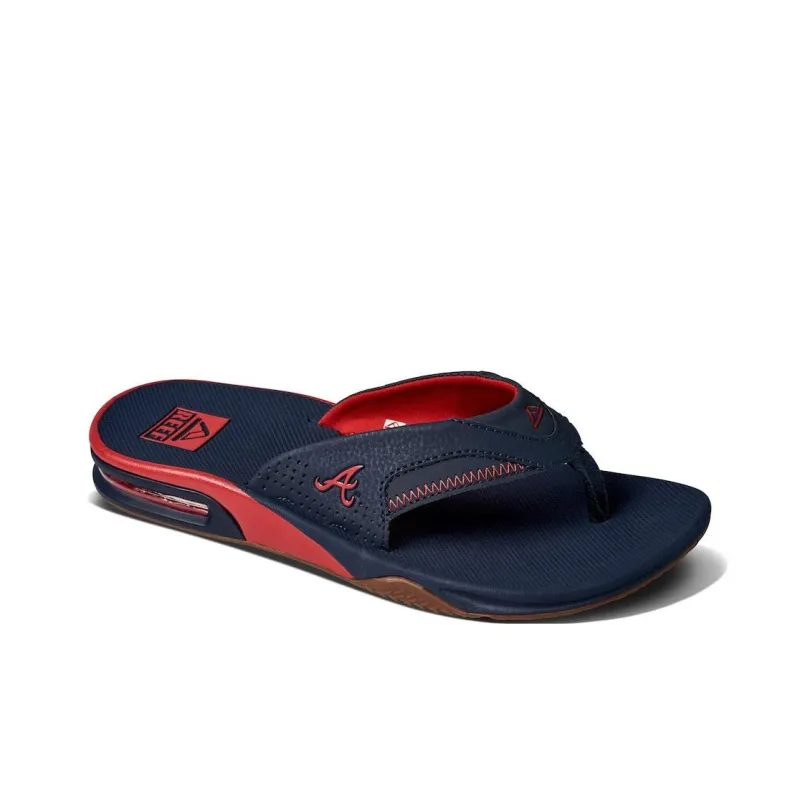 REEF Slip-Resistant Flip Flops Men's Blue Orange-2