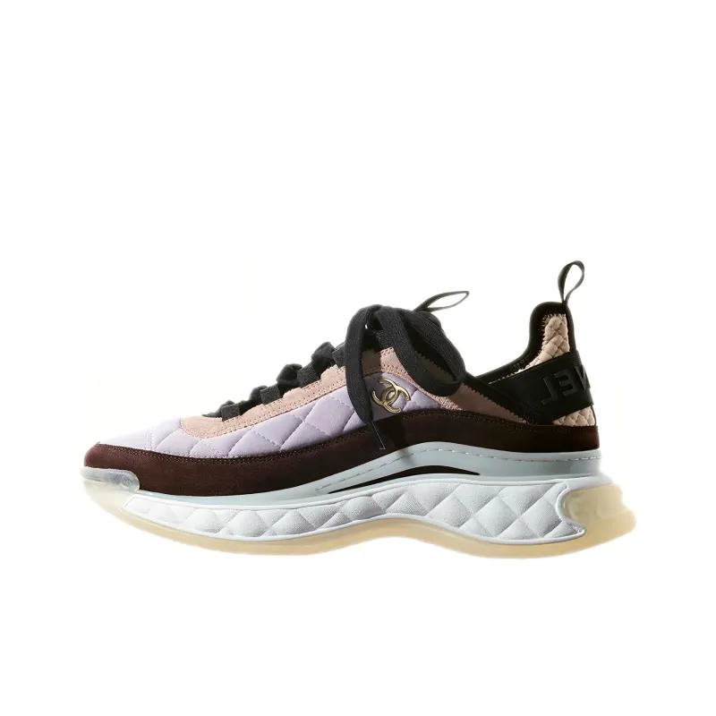 CHANEL Low-Top Casual Shoes Women's Purple Beige-0