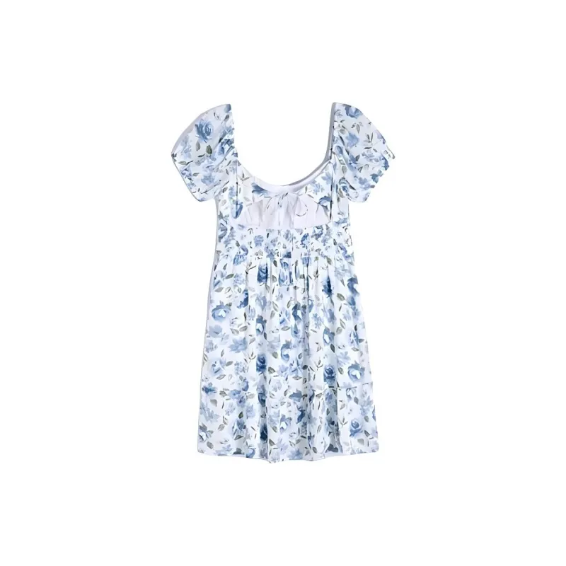 Hollister Short-Sleeved Dresses Women's White Print-1