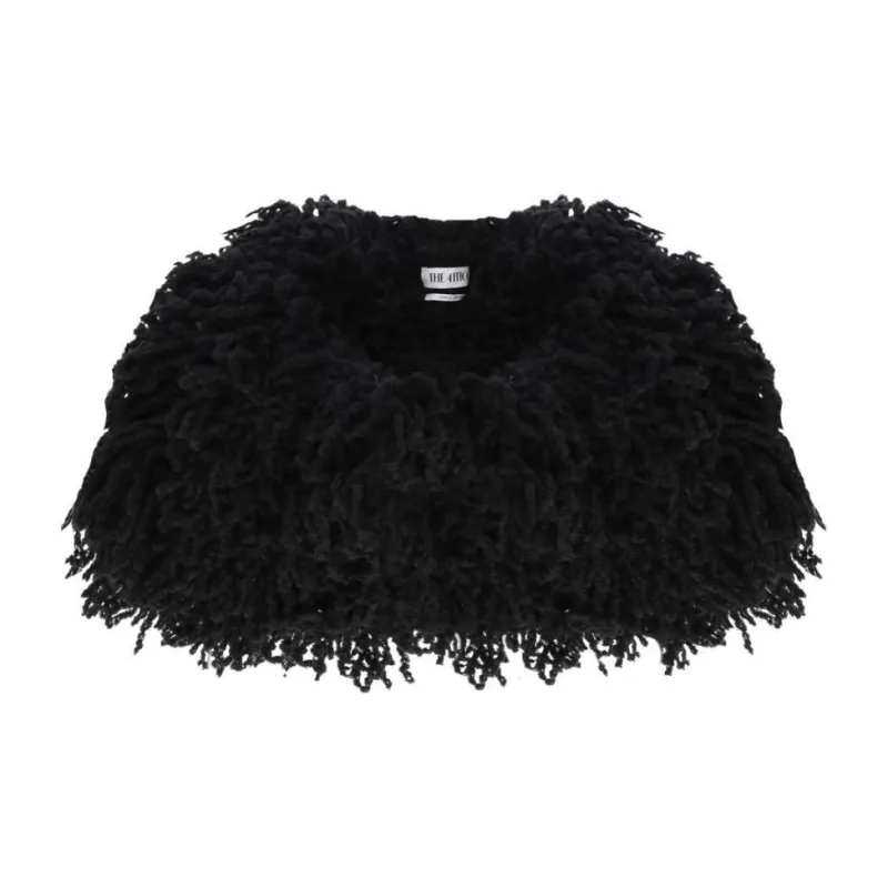 The Attico Fringed Pullover Knitted Scarf-0