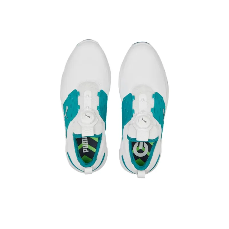 PUMA Ignite Articulate Slip Resistant, Waterproof, Lightweight Low Top Golf Shoes Men's White Green-2
