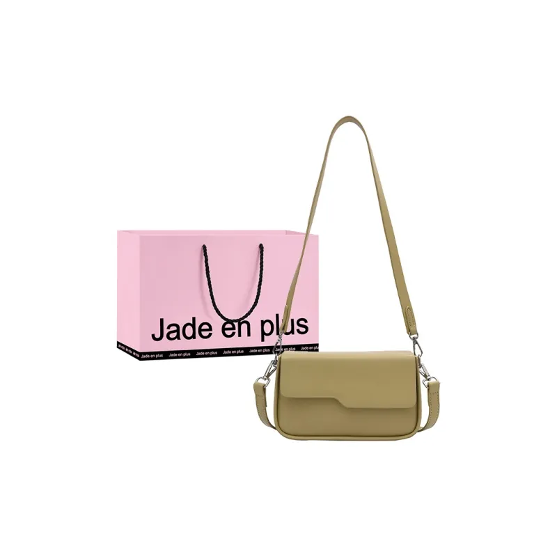 Jade En Plus PU Baguette Bag Small Square Bag Shoulder Bag Crossbody Bag Regular Women's Black/White/Khaki/Ecru/Green-6