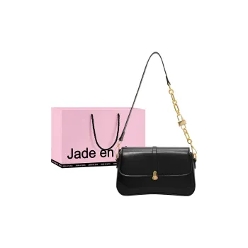 Jade En Plus PU Small Square Bag Shoulder Bag, Crossbody Bag Regular Women's Black/Ecru/Milk Tea/Brown