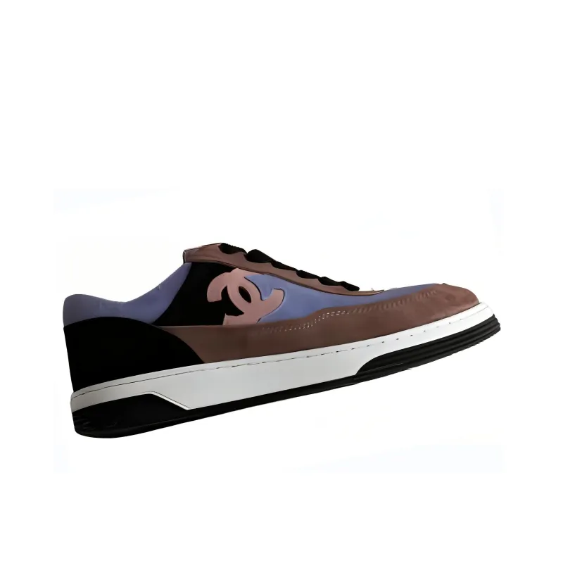 CHANEL Wear-Resistant Low-Top Skateboard Shoes Women's Purple Brown-2