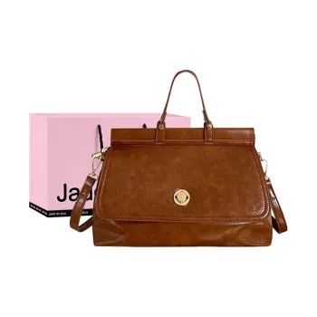 Jade En Plus PU Handbags Shoulder Bag Crossbody Bag Regular Unisex Brown/Black