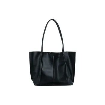 Carksky PU Handbag Shoulder Bag Large Size Women's Black/White