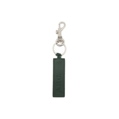 A.P.C Leather Keychains Unisex Green