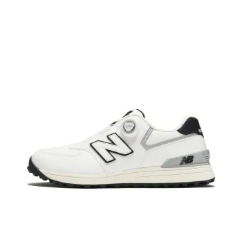 New Balance NB 574 V3 Anti Slip Wear Resistant Low Top Golf Shoes Unisex White Black