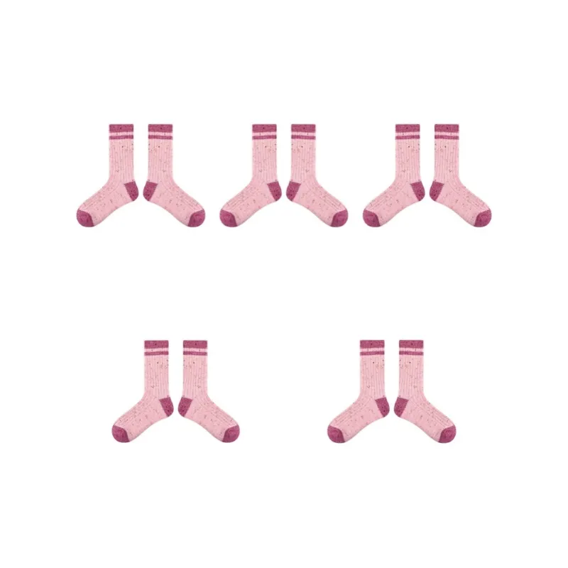 Vine Color Mid Calf Socks Women's 5 Pack-18