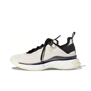 CHANEL Round Toe Mid‑Top Sneakers White Women's