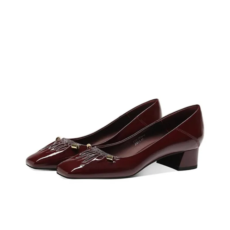 JESSICA SOPHIA French Work Shoes Casual Shoes 3cm Women's Black-4