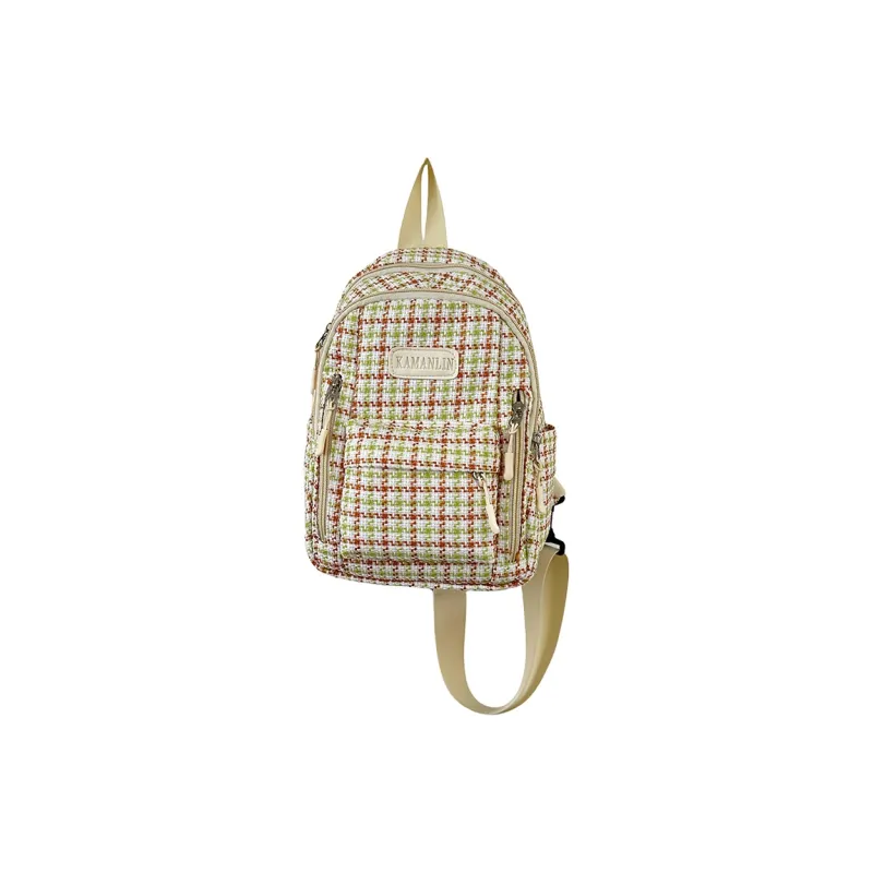 BALANG Nylon Backpack Regular Women's Pink Plaid/Green Plaid/Blue Plaid/Brown And Green Plaid-11