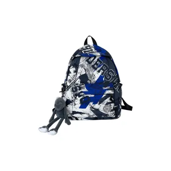 Parker Bear Nylon Backpack Unisex Blue/Red/Yellow
