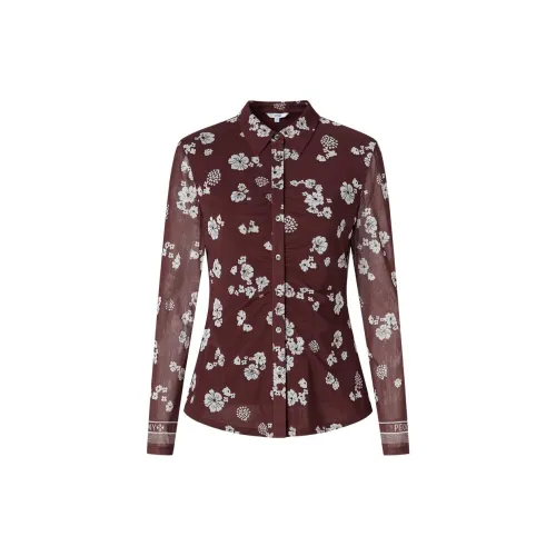 JZ. ANNAKRO Shirts Women's Floral Maroon