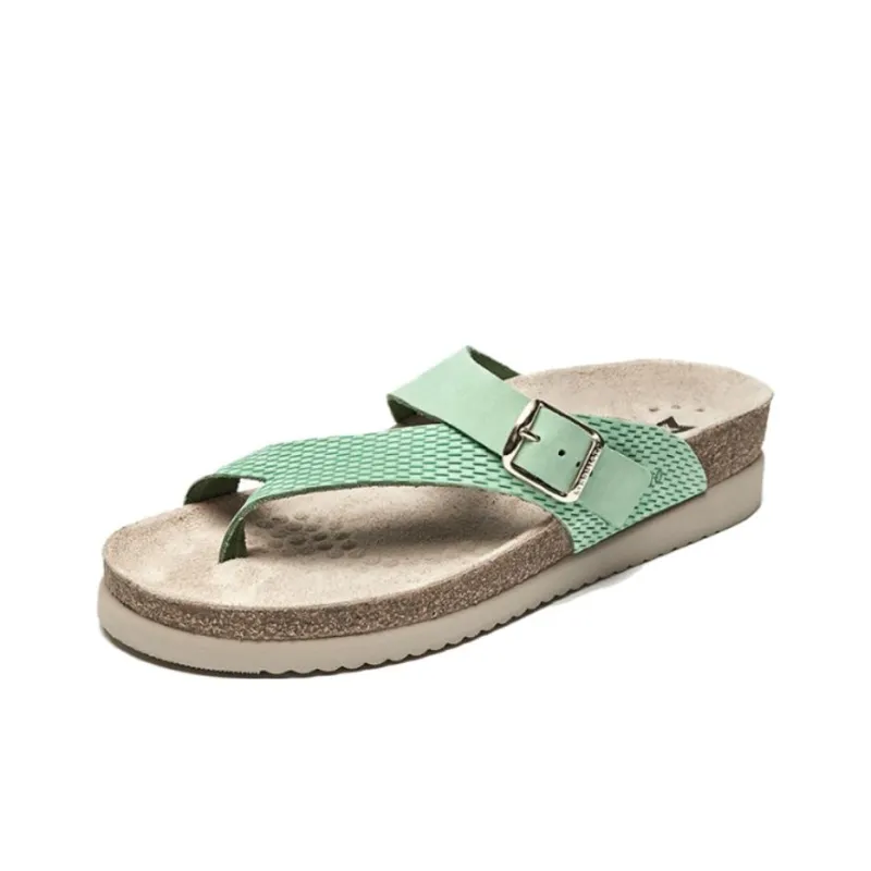 MEPHISTO Rubber Sole Abrasion-Resistant Flip Flops Women's Grass Green-1
